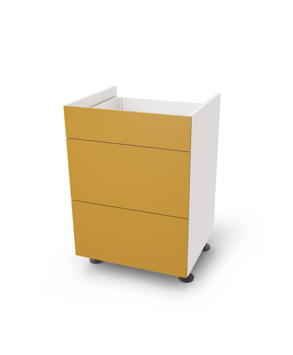Spodní skříňka pro varnou desku se 3 zásuvkami, 60 cm