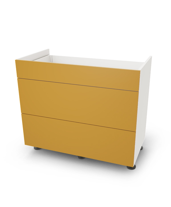 Spodní skříňka pro varnou desku se 3 zásuvkami, 100 cm