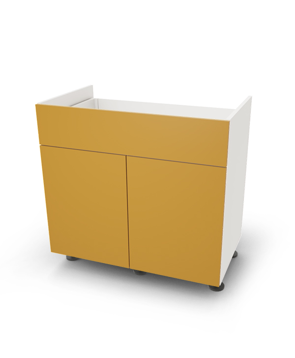 Spodní skříňka pro varnou desku s 1 zásuvkou a dviřky, 90 cm